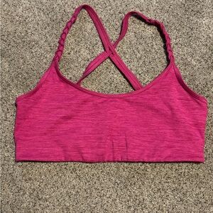 FP Movement by Free People Pink Sports Bra with Braided Straps